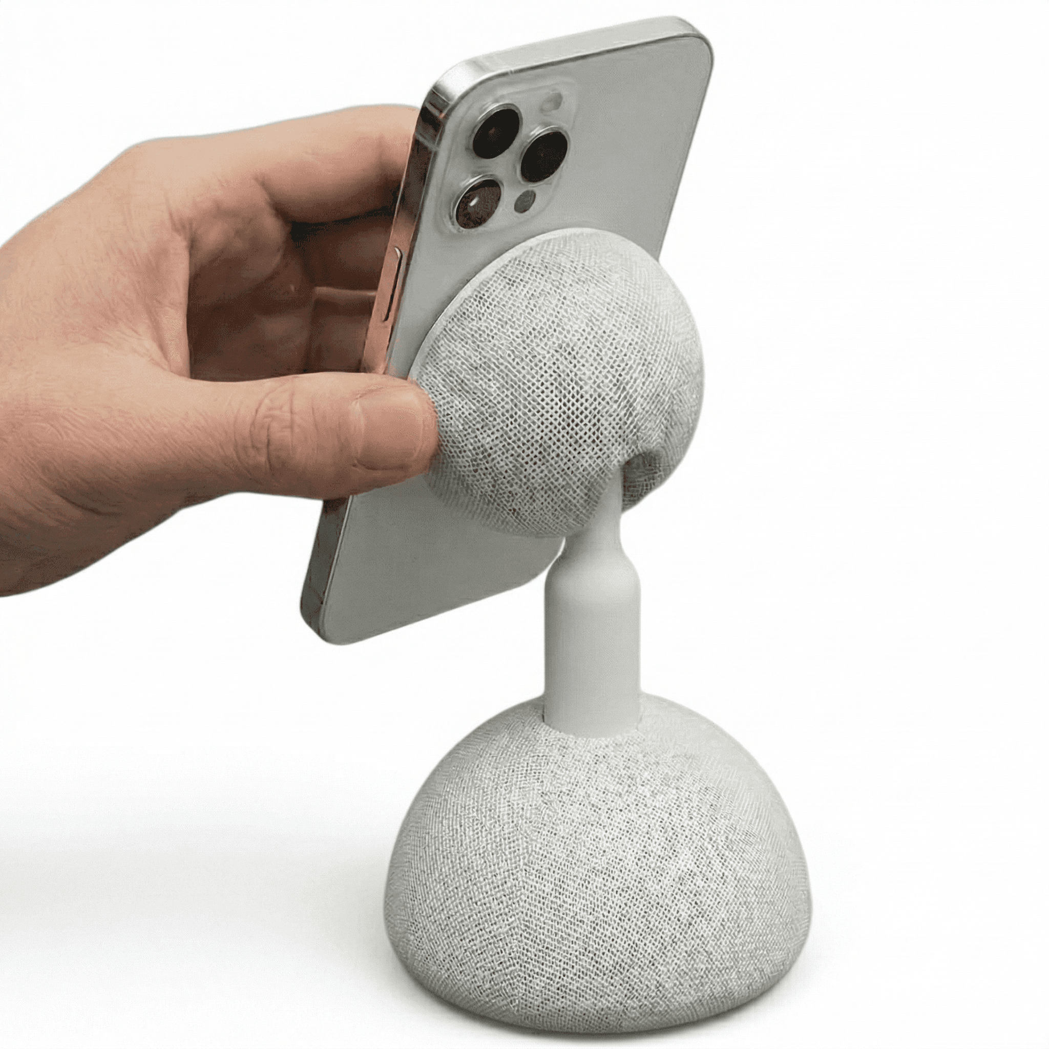 Place your iPhone on Tabletop through MagSafe